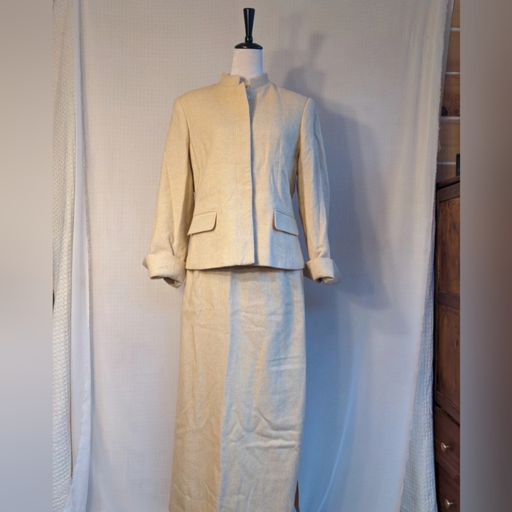 Vintage Cream Skirt Suit